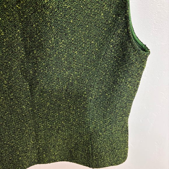 St. John Collection Hunter Green Tweed Tank/Vest Sz 6 EUC - Picture 3 of 8